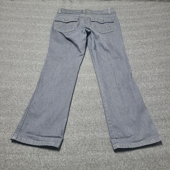 Gloria Vanderbilt Womens Jeans 10 Petite Grey Bootcut Flare Denim Pants - Picture 7 of 9